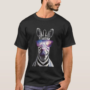 Camiseta Óculos de Sol Zebra Arte Safari Amantes de Animais