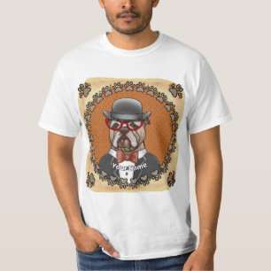 Camiseta Óculos de Visto de Buldogue