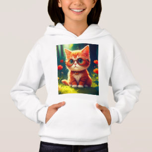 Camiseta Óculos de Visto de Gatinhos Vermelhos-365478