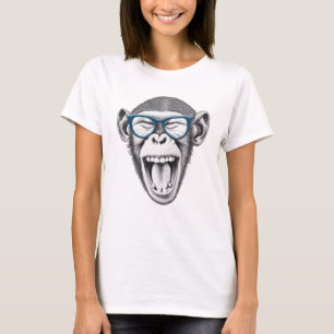 Camiseta Óculos de visto de macacos, amantes de macacos