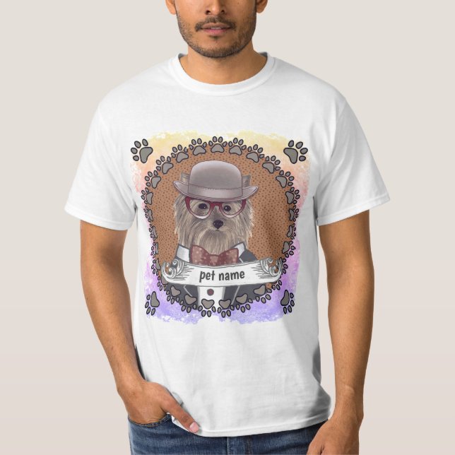 Camiseta Óculos de Visto Yorkie (Frente)