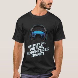 Camiseta Óculos de VR para Gamer para Aventuras Virtuais Im