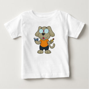 Camiseta Óculos do livro de Nerd de cães