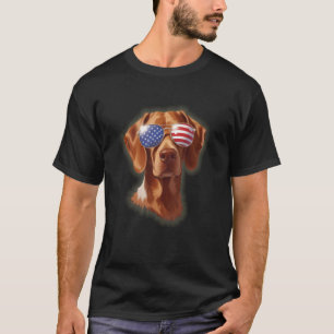 Camiseta Óculos engraçados da bandeira dos EUA 4 de julho A