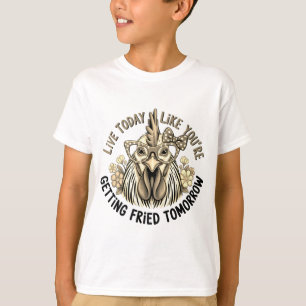 Camiseta Óculos Engraçados de Galo Citação Motivacional