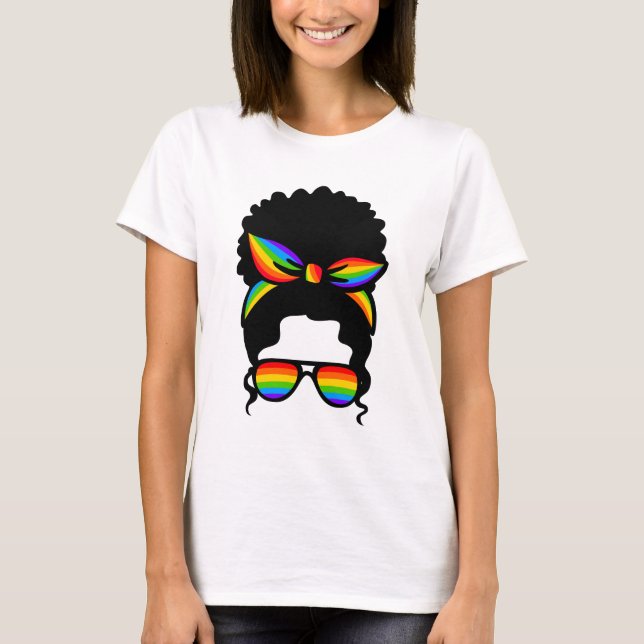 Camiseta Óculos escuros LGBT Orgulho LGBT (Frente)