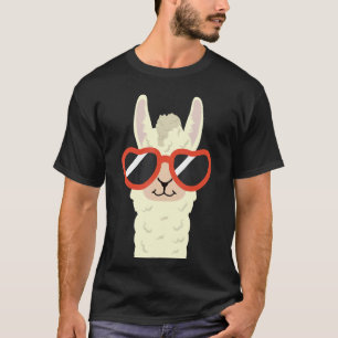 Camiseta Óculos escuros Llama Alpaca Boy Kids 1