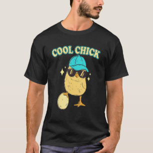 Camiseta Óculos escuros Pintinho de galinha Pintinho Legal 
