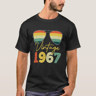 Camiseta Óculos escuros Retro Vintage 1967 55th Birthday 55