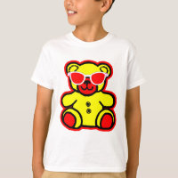 Óculos escuros Urso Vermelho Coração Amarelo MUSEU