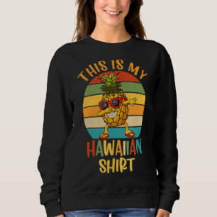 Camiseta Óculos Luminosos De Ananás De Ananás Retro Aloha E