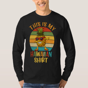 Camiseta Óculos Luminosos De Ananás De Ananás Retro Aloha E
