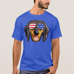 Camiseta Óculos solares americanos Dachshund 4 de julho Cac