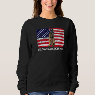Camiseta Óculos solares Belgas Malinois Mãe Bandeira Americ