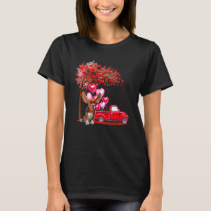 Camiseta Óculos Solares de Caça-Basset Coração Carro-Pickup
