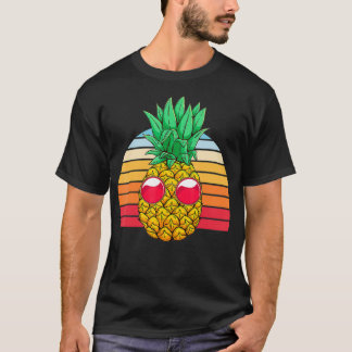 Camiseta Óculos solares Legal Abacaxi Fruta Exótica Tropi