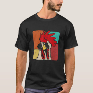 Camiseta Óculos Solares legal Vestindo Galos Retro Chic