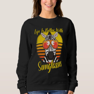 Camiseta Óculos Solares - Zebra de Vacinação de Praia Ultra