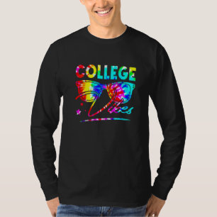 Camiseta Óculos Tie Dye Arco-íris Vibrações Universitárias 