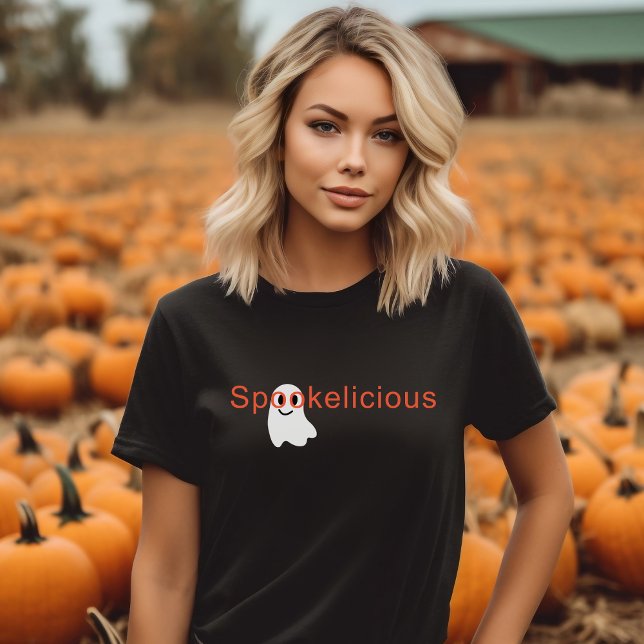 Camiseta Óculos Visuais Bonitos Sorrindo Fantasma (Criador carregado)