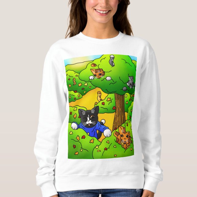 Camiseta Ocultar e Procurar Gatos (Frente)