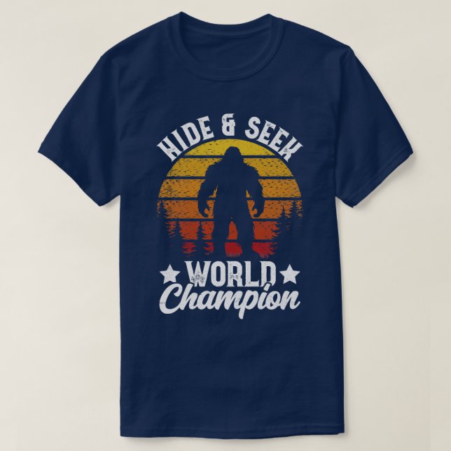 Camiseta Ocultar E Procurar O Campeão Mundial Desde O Pé-Gr (Frente do Design)