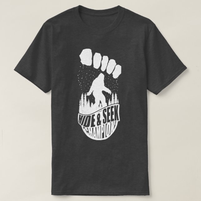 Camiseta Ocultar E Procurar Pegada De Campeões (Frente do Design)