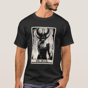 Camiseta Oculto, Arte Escura Horror O Cartão Tarot Demônio