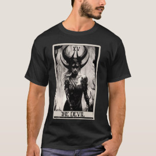 Camiseta Oculto, Arte Escura Horror O Cartão Tarot Demônio