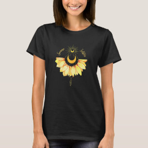 Camiseta Oculto de girassol no verão de solstício feminino