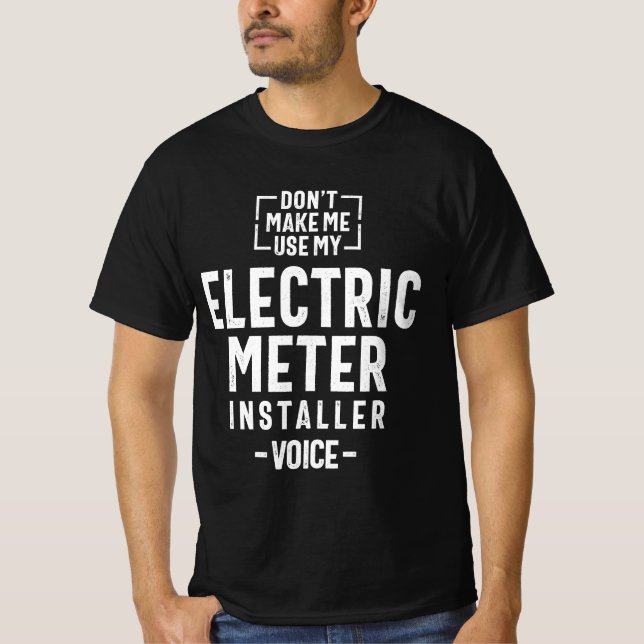 Camiseta Ocupação do Instalador de Metter Elétrico (Frente)