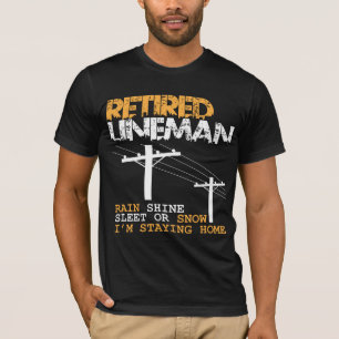 Camiseta Ocupação engraçada do eletricista da aposentado