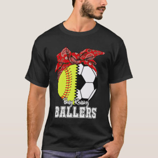 Camiseta Ocupada Levantando Jogador de Softball Mãe Mãe_s D