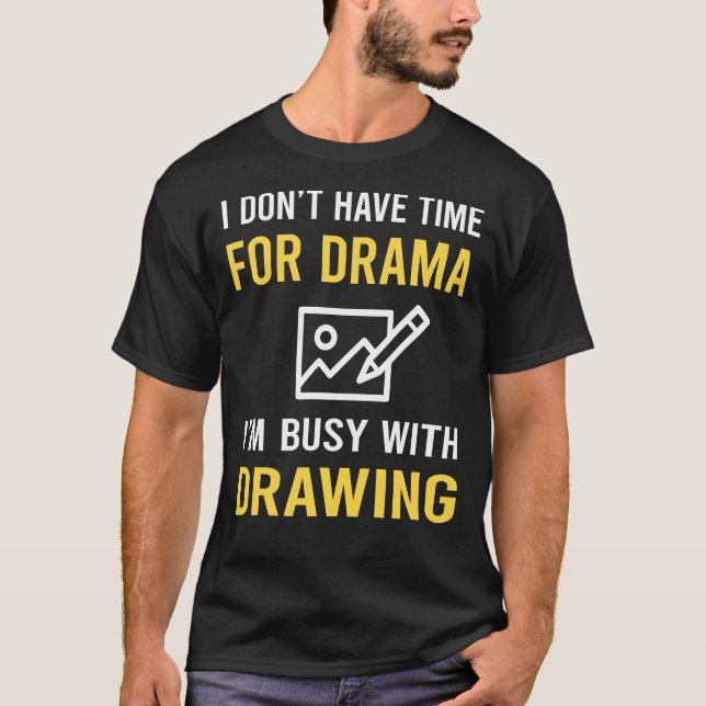 Camiseta Ocupado com Desenho (Frente)