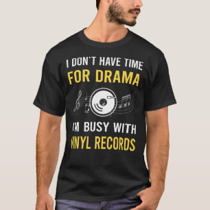 Camiseta Ocupado Com Discos de Vinil