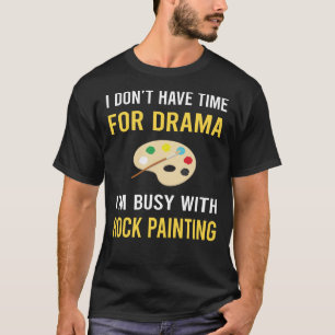 Camiseta Ocupado Com Rochas De Pintura