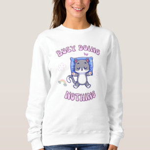 Camiseta Ocupado Fazendo Nada Chibi Cat