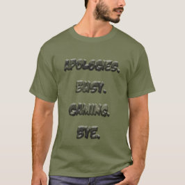 Camiseta Ocupado Jogando - Presente Para Jogadores