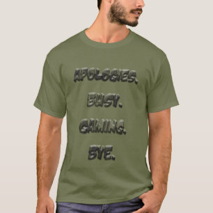 Camiseta Ocupado Jogando - Presente Para Jogadores