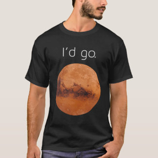 Camiseta Ocupado Marte Presente... Eu Iria Colonizar Marte