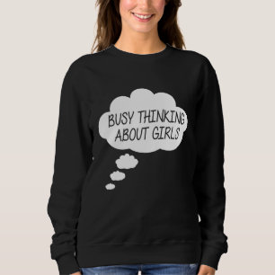 Camiseta Ocupado Pensando Em Meninas Ocupadas Pensando Em G