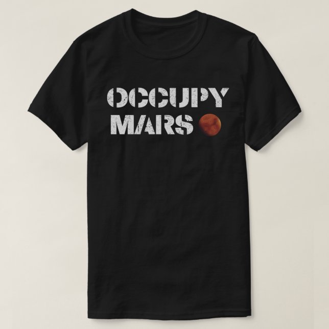 Camiseta Ocupar Marte (Frente do Design)