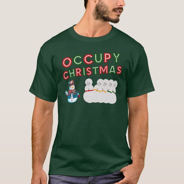 Camiseta Ocupe a camisola do Natal (Frente)