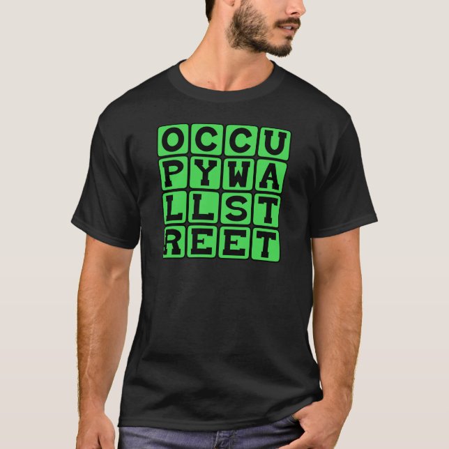 Camiseta Ocupe Wall Street, Movimento de Protesto (Frente)