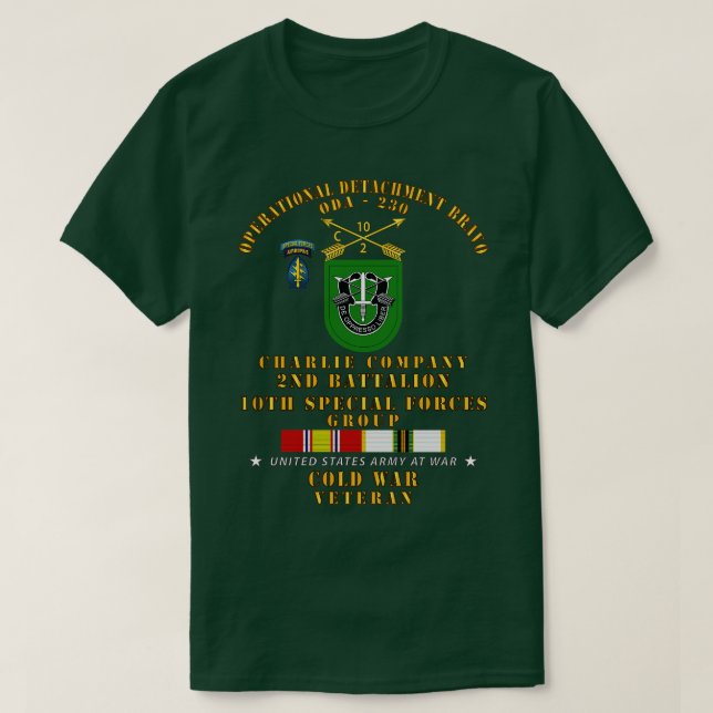Camiseta ODB 230 C Co segundo Bn 10th SFG w COLD SVC (Frente do Design)