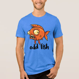 Camiseta Odd Fish Quirky Funny Orange Goldfish Cartoon