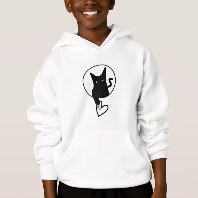 Camiseta Ode para amar capuz de gato pela poeta Adiela Akoo (Frente)
