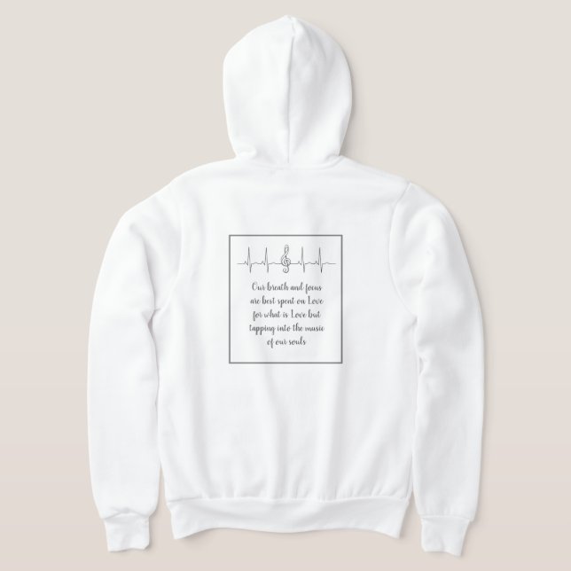 Camiseta Ode to Love Hoodie da poeta Adiela Akoo (Postura das costas)