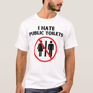 Camiseta Odeio banheiros públicos
