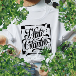 Camiseta Odeio coentro / cilantro